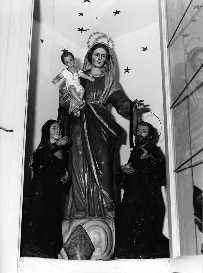 Madonna della cintola e santi (gruppo scultoreo) - bottega campana (sec. XIX)