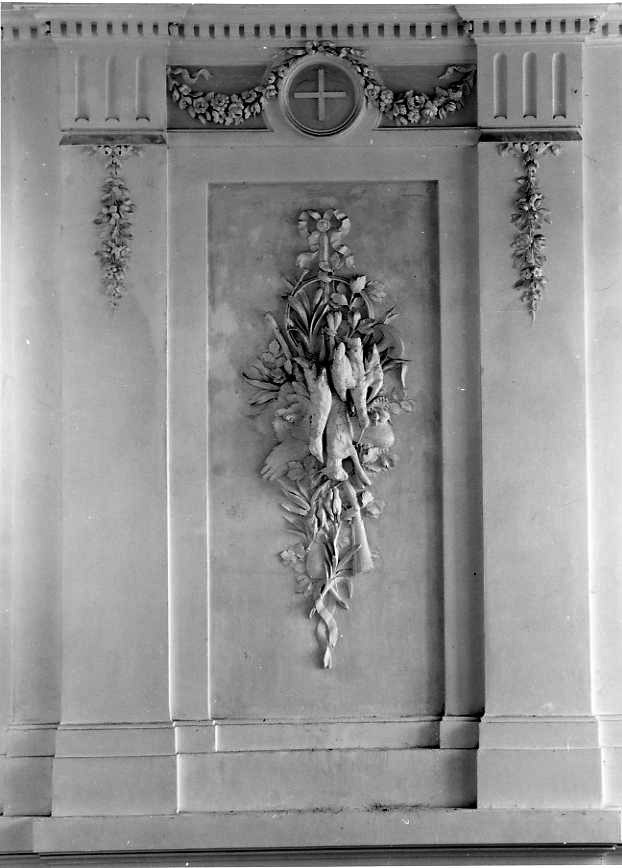 trofeo di caccia (decorazione plastica, serie) di Collecini Francesco (sec. XVIII)