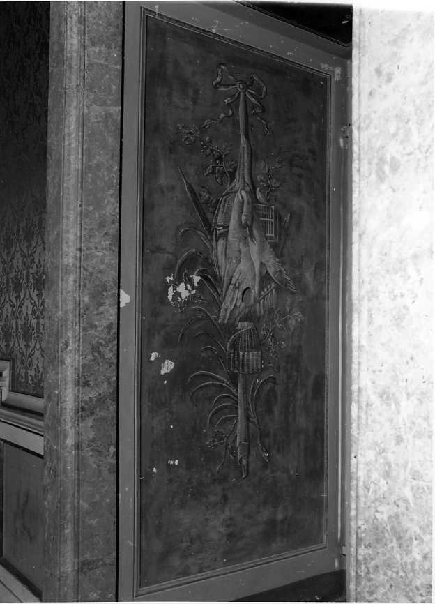 trofeo di caccia (decorazione pittorica) - ambito campano (sec. XVIII)