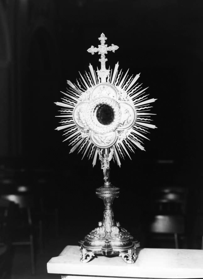 ostensorio - bottega Italia meridionale (prima metà sec. XX)