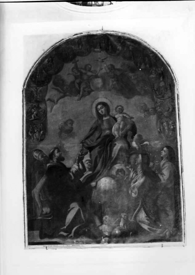 Madonna del Rosario con San Domenico e Santa Caterina da Siena (dipinto) - ambito napoletano (sec. XVIII)