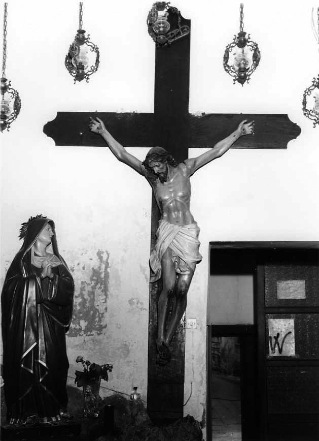 crocifissione di Cristo (gruppo scultoreo) - bottega campana (sec. XIX)