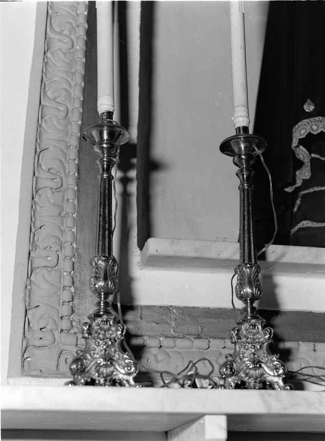 candeliere, serie - bottega campana (fine/inizio secc. XIX/ XX)