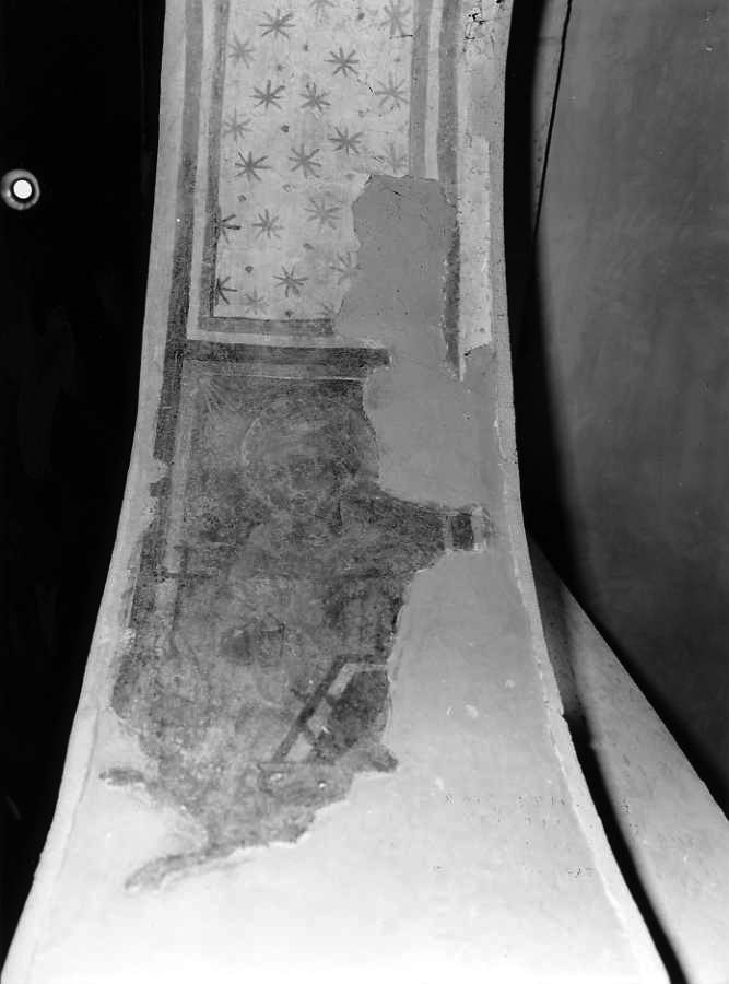 Santo (dipinto, frammento) - ambito campano (sec. XV)