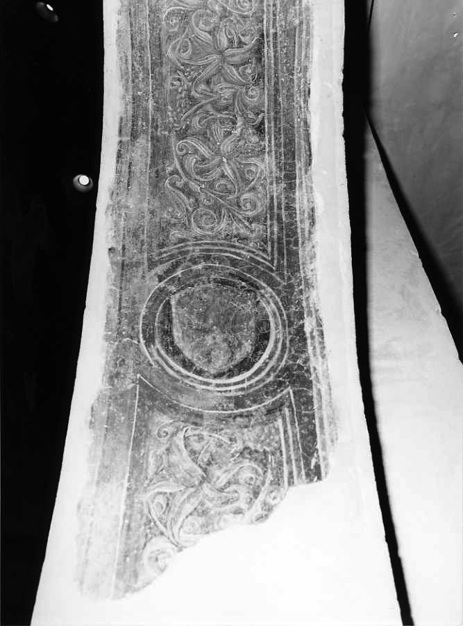 decorazione pittorica, frammento - ambito napoletano (sec. XIV)