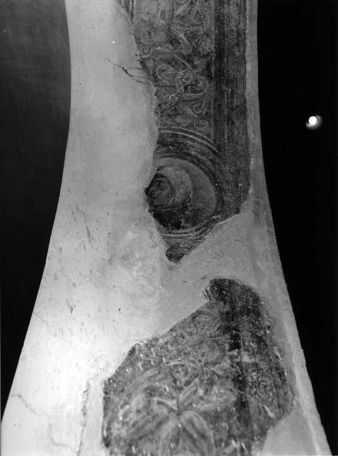 decorazione pittorica, frammento - ambito napoletano (sec. XIV)