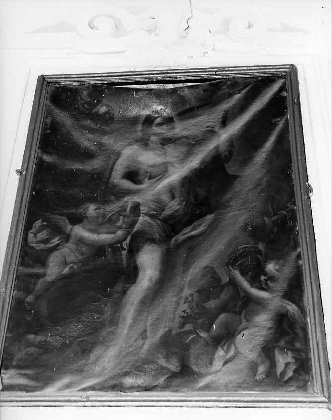 Cristo portacroce con angeli (dipinto) - ambito campano (metà sec. XVIII)