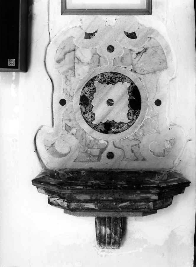 acquasantiera, serie - bottega campana (sec. XIX)