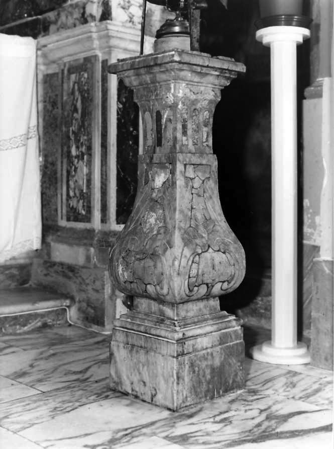 base per il cero pasquale - bottega campana (inizio sec. XX)