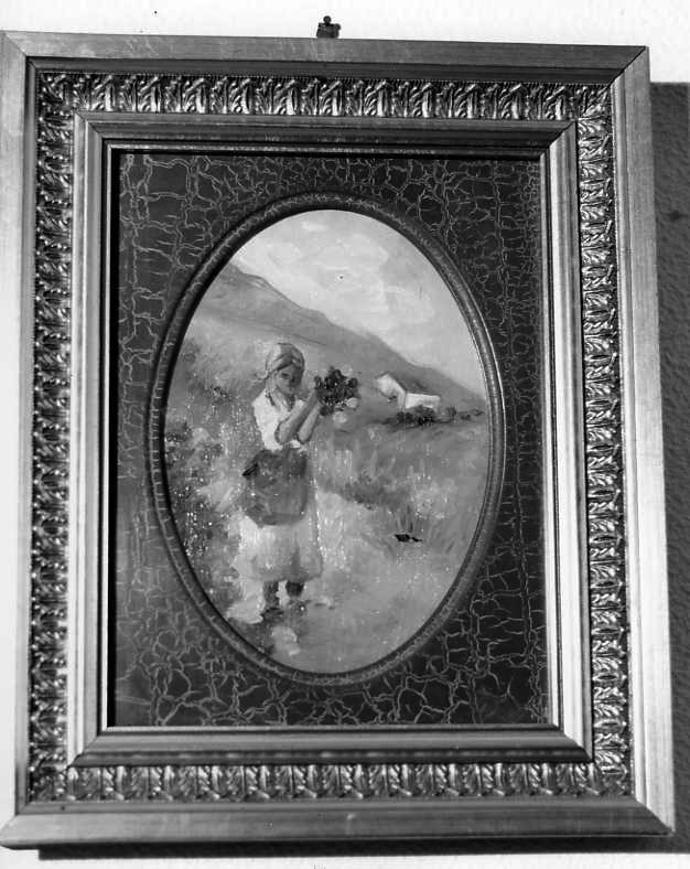 scena pastorale (dipinto) - ambito campano (sec. XIX)