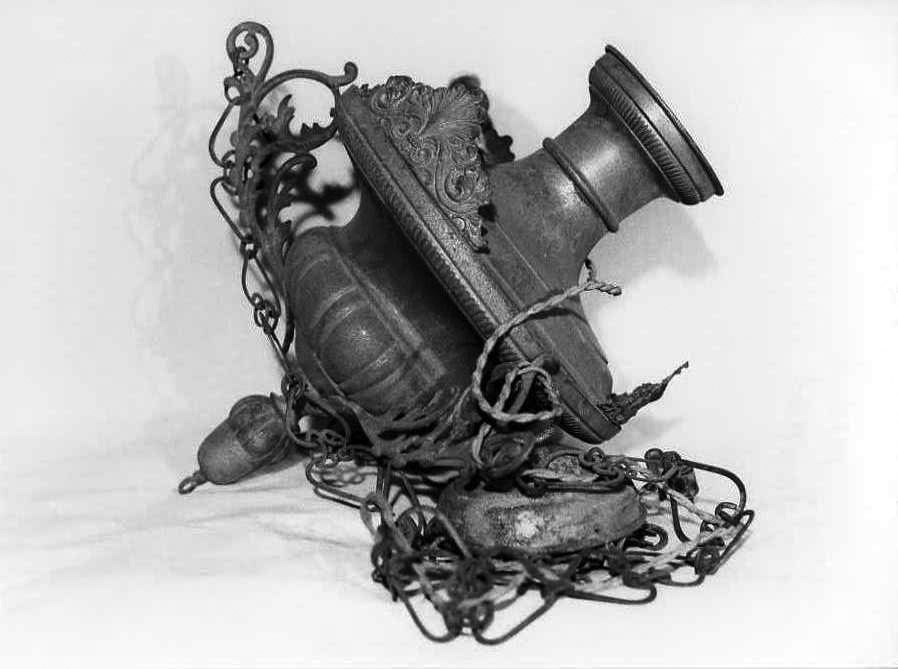 lampada pensile, serie - bottega campana (prima metà sec. XX)