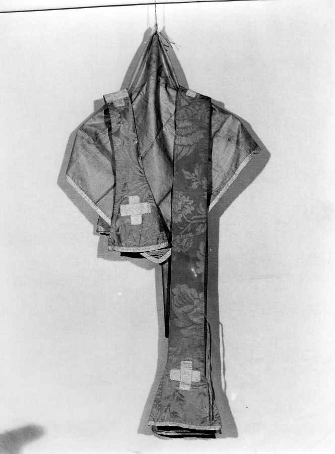 parato di manipolo, stola e velo - manifattura napoletana (sec. XIX)