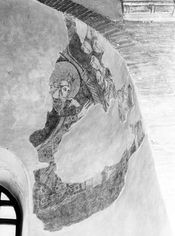 San Zaccaria reso temporaneamente muto per la sua incredulità (dipinto, frammento) - ambito campano (sec. VIII)