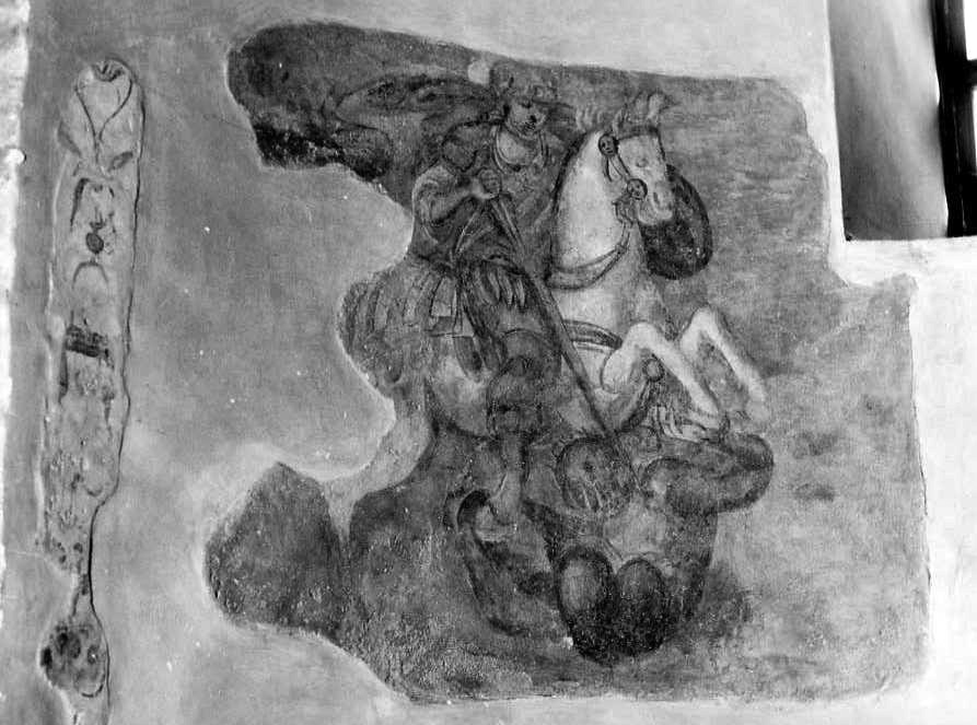 San Mercurio (dipinto, frammento) - ambito campano (sec. VIII)