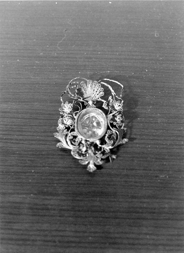 reliquiario a capsula - a medaglione - bottega beneventana (sec. XVIII)