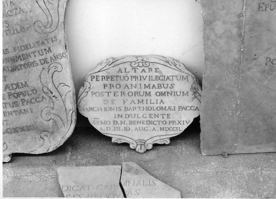 lapide - bottega campana (sec. XVIII)