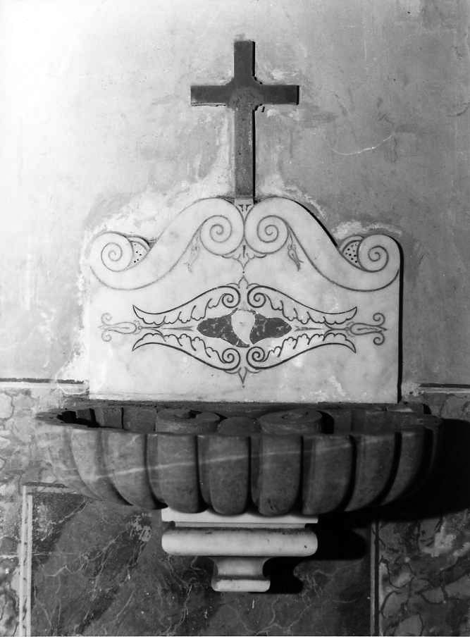 acquasantiera - manifattura campana (sec. XVIII)