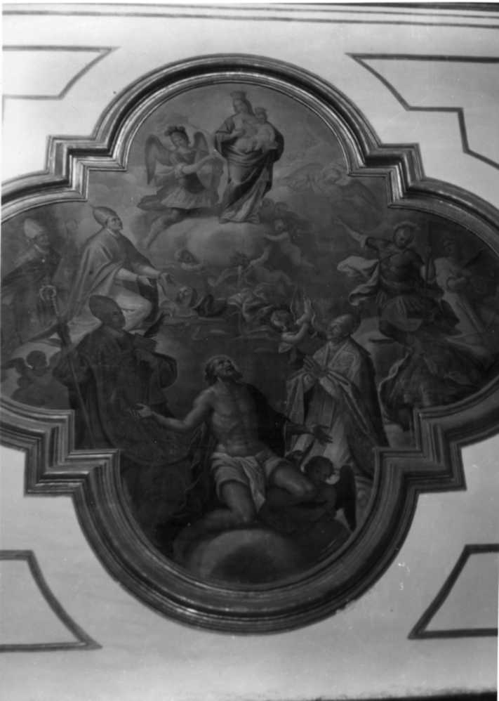 santi protettori della città di Benevento (dipinto) di Castellano Giuseppe (sec. XVIII)