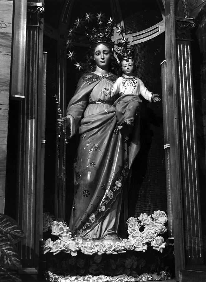 Madonna con Bambino (statua) di Mayer Giovanni (sec. XIX)