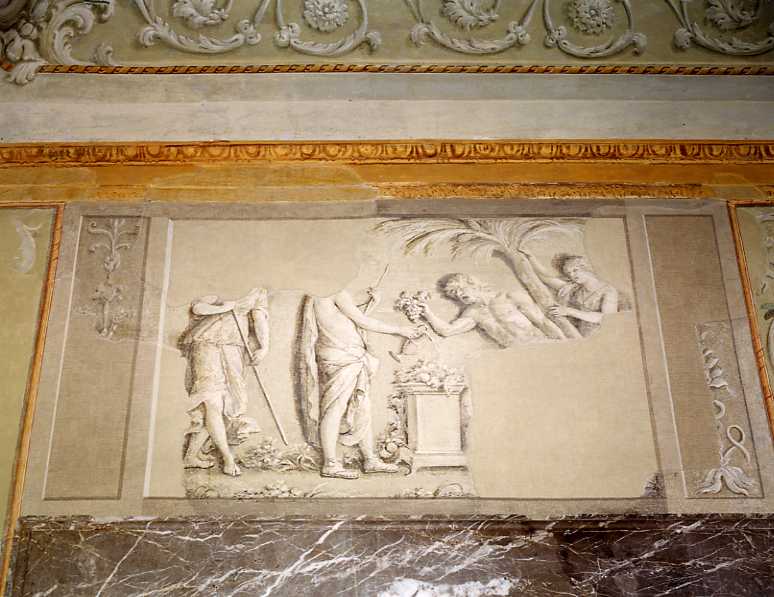 scena di vita campestre (dipinto) di Fiaschetti Fedele (sec. XVIII)