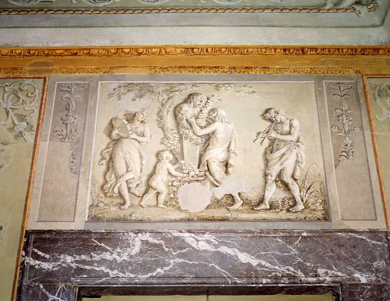 scena di vita campestre (dipinto) di Fiaschetti Fedele (sec. XVIII)