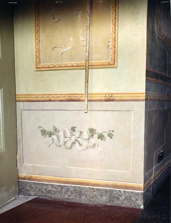 motivo decorativo floreale (dipinto, serie) - ambito napoletano (fine sec. XVIII)