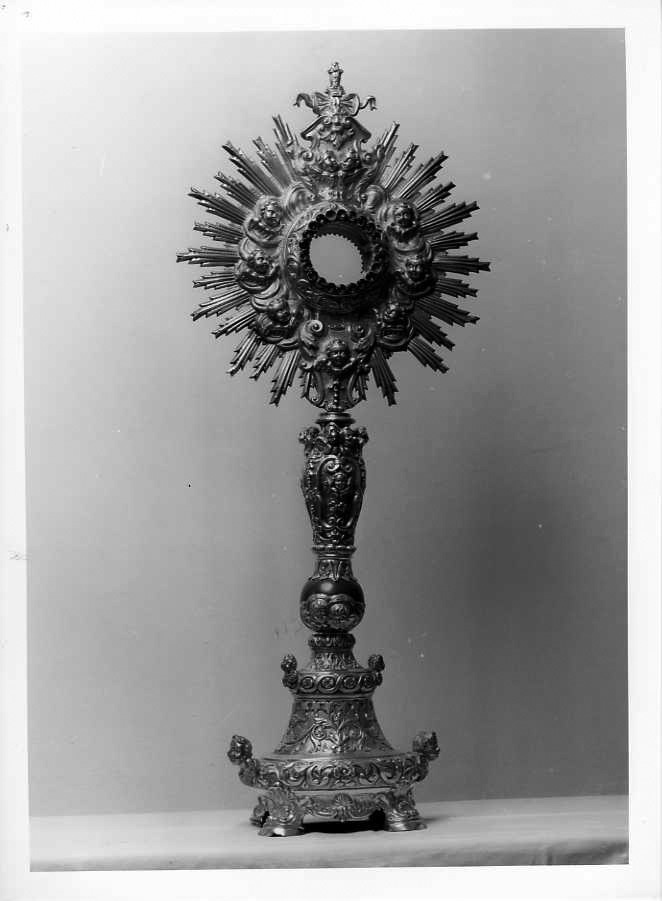 ostensorio - a raggiera - bottega napoletana (sec. XIX)