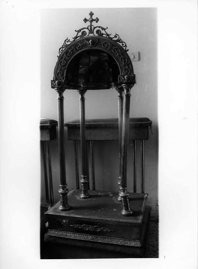 tronetto per esposizione eucaristica - bottega napoletana (primo quarto sec. XX)