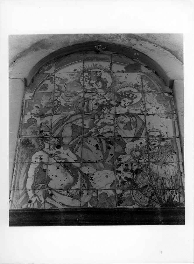 Madonna con Bambino tra S.Onofrio a S.Filippo Neri (dipinto) - ambito napoletano (seconda metà sec. XVIII)