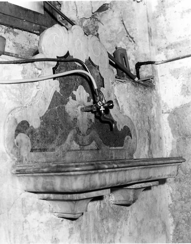 lavabo da sacrestia - bottega campana (sec. XVIII)