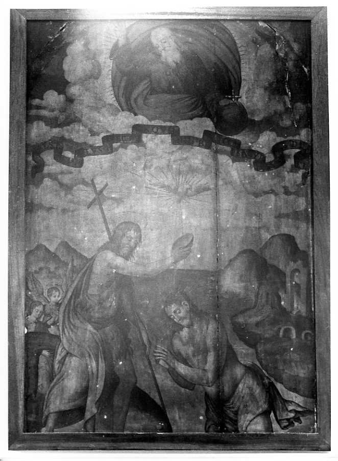 battesimo di Cristo (dipinto) di Lama Giovan Battista (attribuito) (sec. XVI)