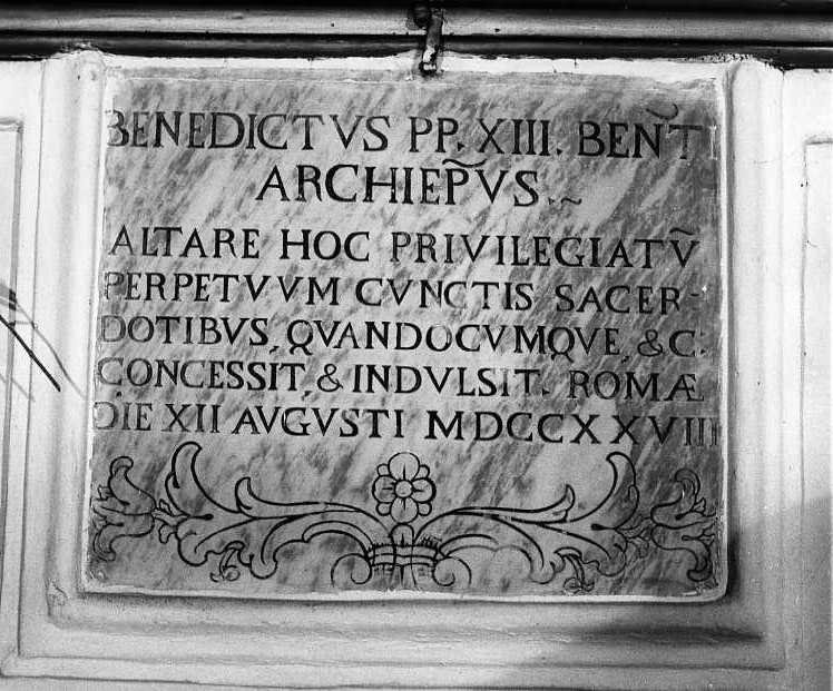 lapide - bottega campana (sec. XVIII)