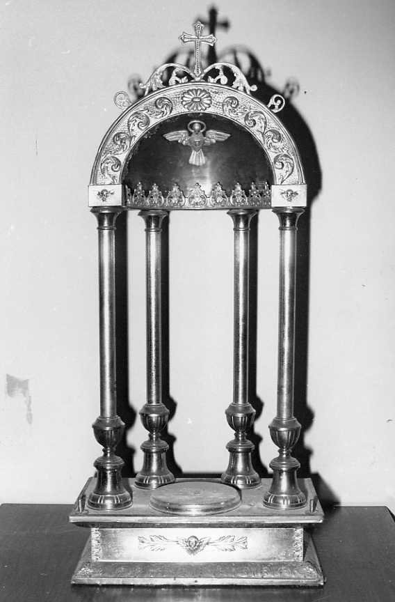 tronetto per esposizione eucaristica - bottega campana (sec. XIX)