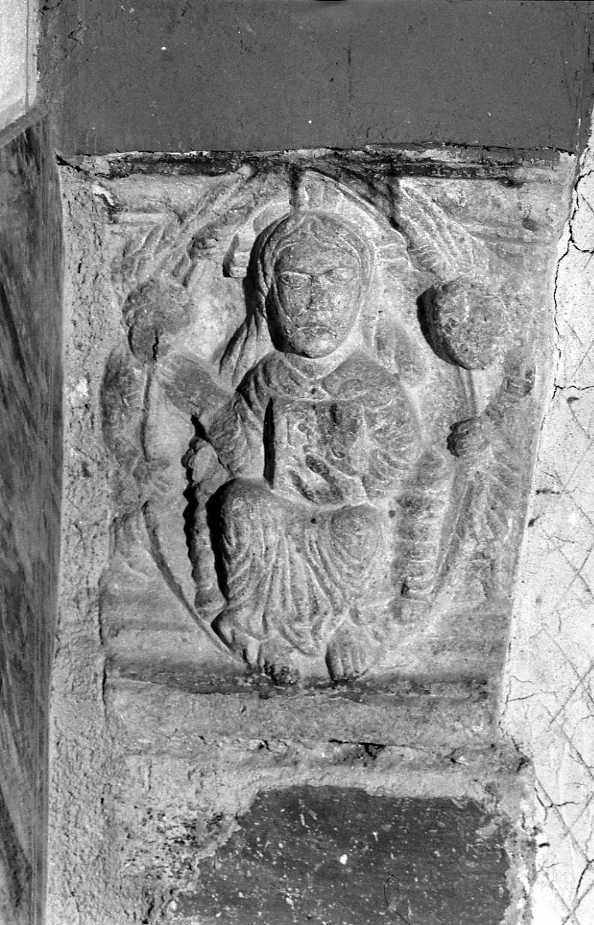 Cristo Salvatore (lastra) - bottega campana (sec. XII)