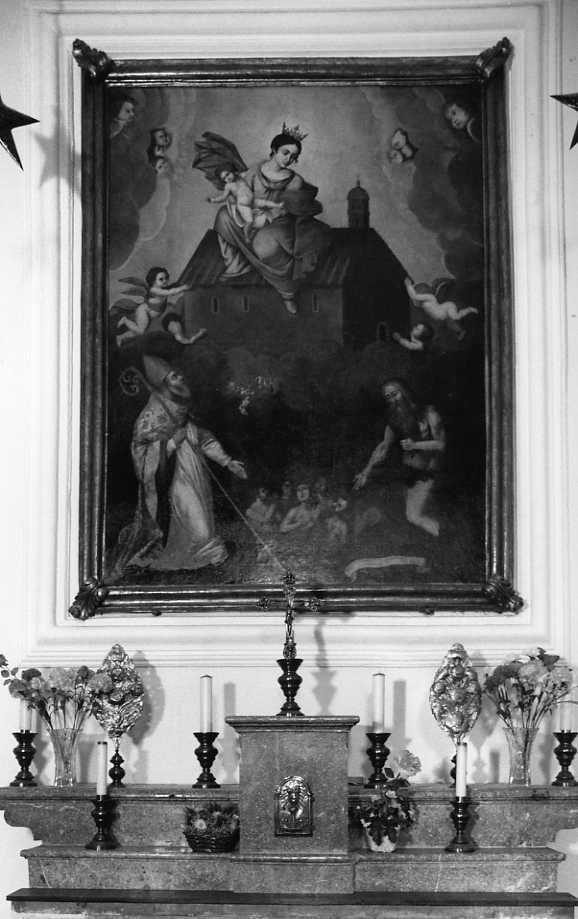 Madonna con Bambino, angeli e anime purganti (dipinto) - ambito campano (sec. XVII)