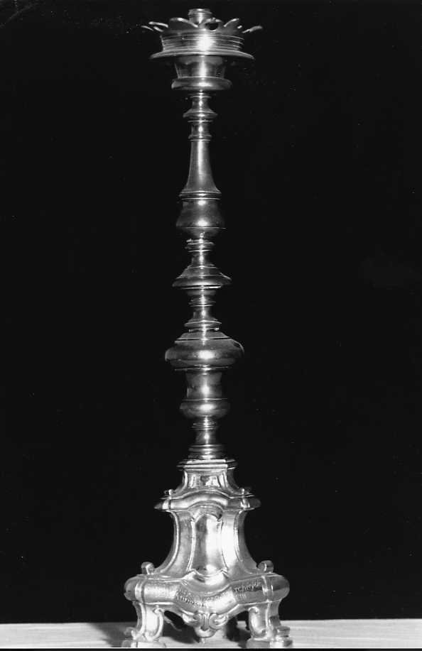 candeliere, serie - bottega campana (sec. XVIII)