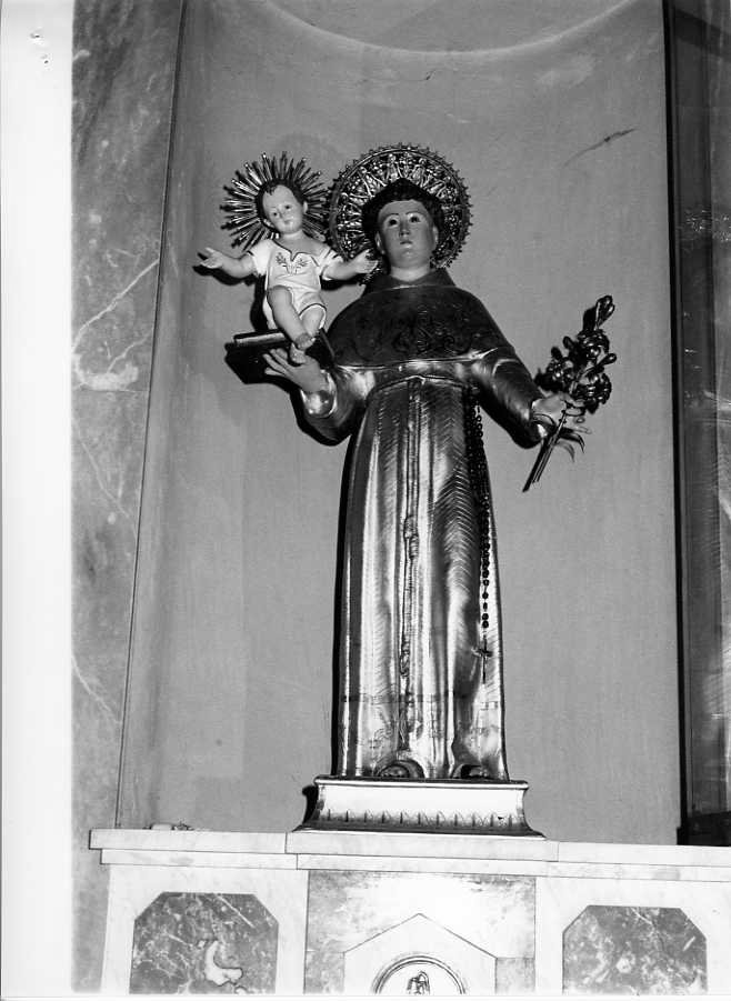 Sant'Antonio da Padova con il bambino (statua) - bottega campana (sec. XVIII)