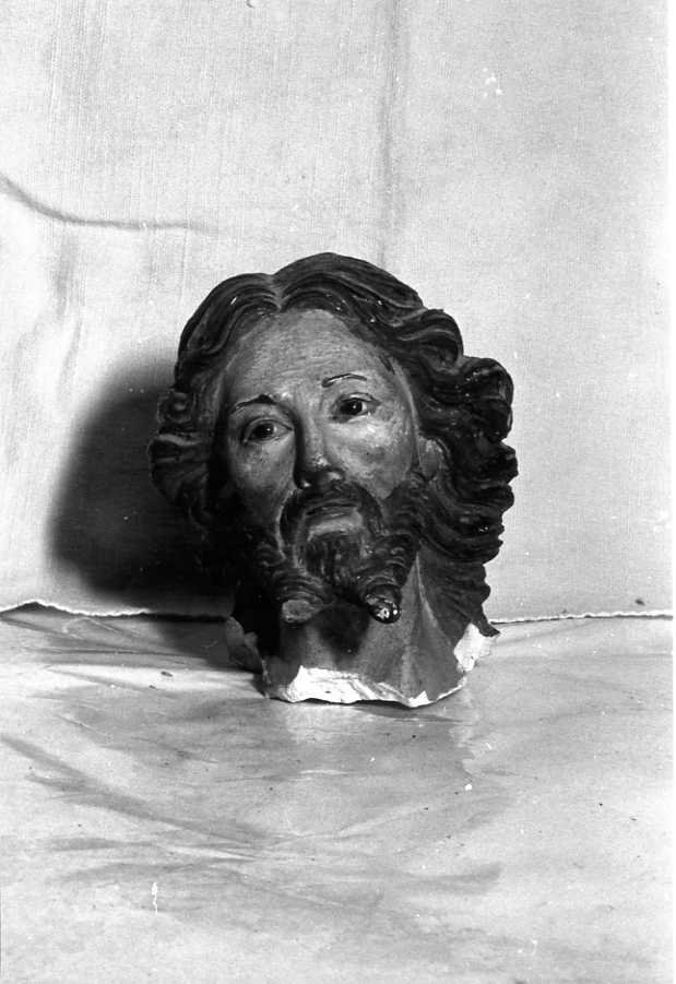 testa di Cristo (scultura, frammento) - bottega campana (sec. XVIII)