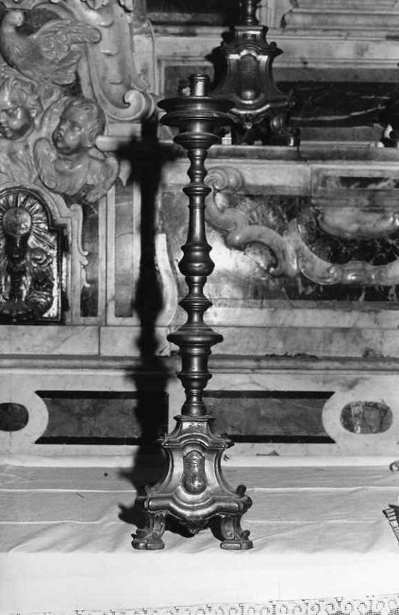candelabro, serie - bottega campana (seconda metà sec. XVIII)