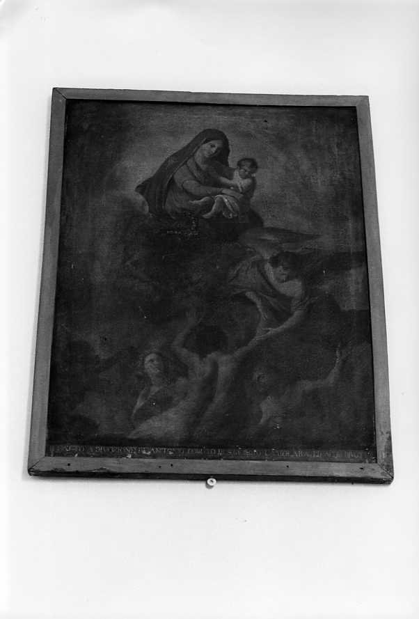 Madonna del Carmelo intercede per le anime del purgatorio (dipinto) - ambito campano (sec. XVIII)