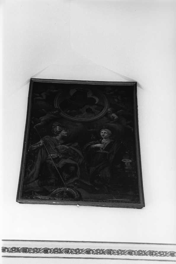 Madonna con Bambino tra San Giorgio e Santa Lucia (dipinto) - ambito campano (sec. XVIII)