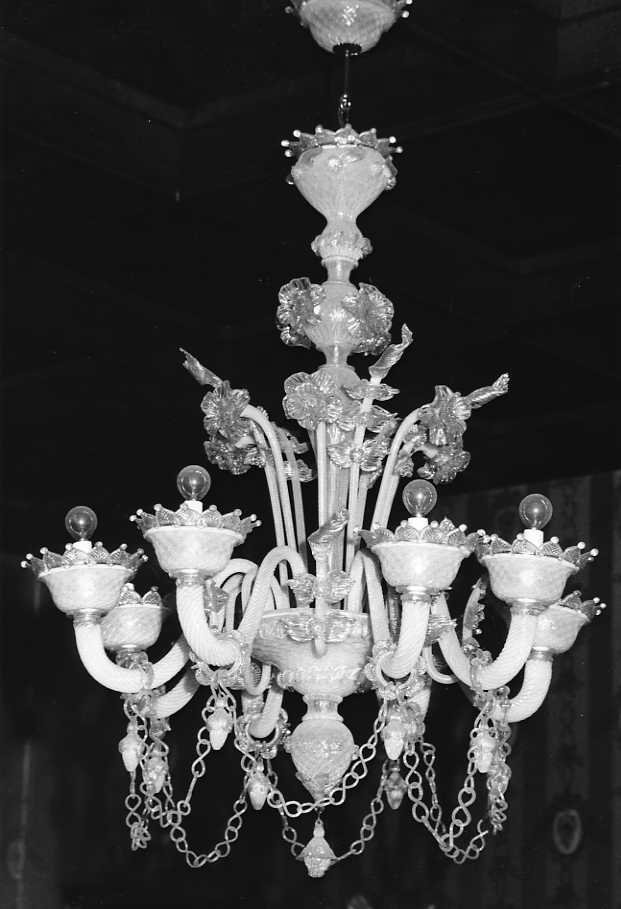 lampadario - a bracci, serie - bottega campana (prima metà sec. XX)