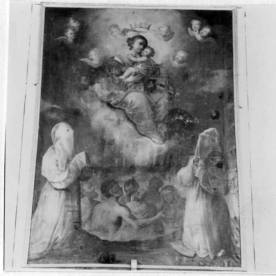 Madonna con Bambino, angeli e anime purganti (dipinto) - ambito campano (sec. XVII)