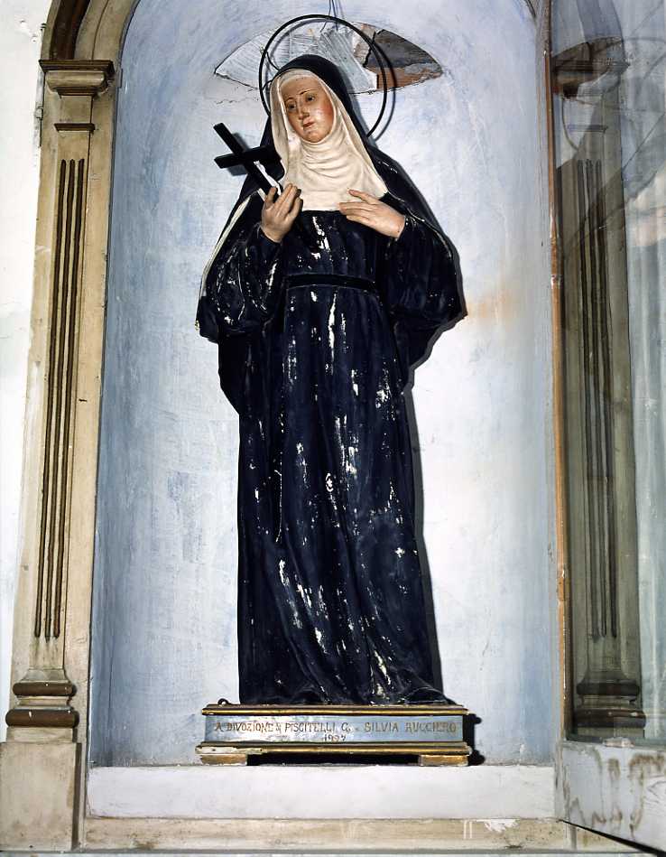 Santa Rita da Cascia (statua, opera isolata) - bottega campana (sec. XX)