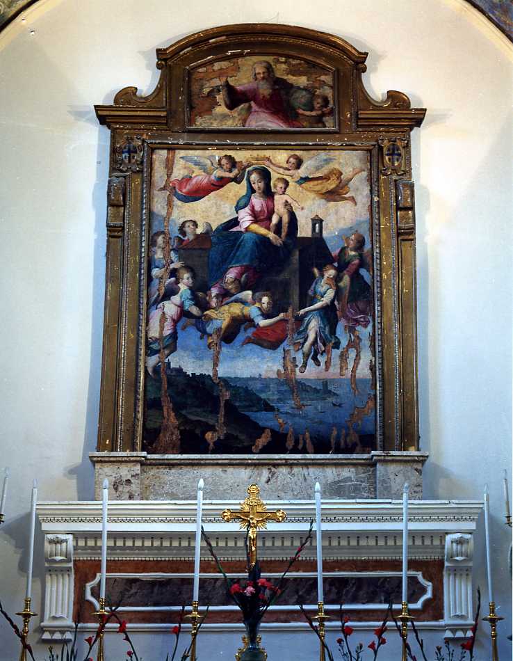 trasporto della Santa Casa a Loreto (dipinto) di Hendricksz Dirk detto Teodoro d'Errico (attribuito) (seconda metà sec. XVI)
