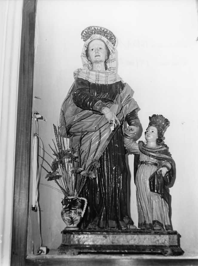 Maria Vergine bambina e Sant'Anna (statua) - bottega campana (sec. XIX)