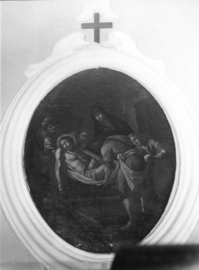 stazione XIV: Gesù deposto nel sepolcro (dipinto) - ambito campano (sec. XVIII)
