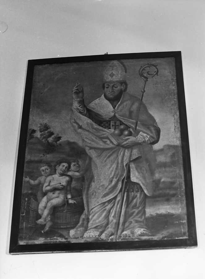 San Nicola di Bari resuscita i tre fanciulli (dipinto) - ambito campano (sec. XVIII)