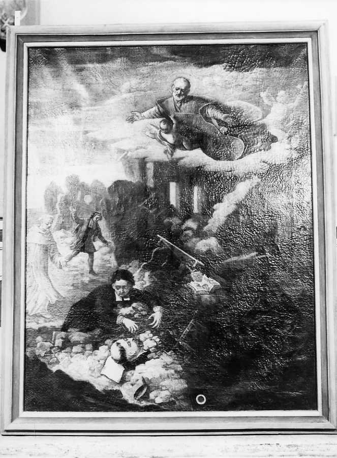 San Filippo Neri con l'Arcivescovo Orsini (dipinto) di Boraglia Nicola (prima metà sec. XVIII)