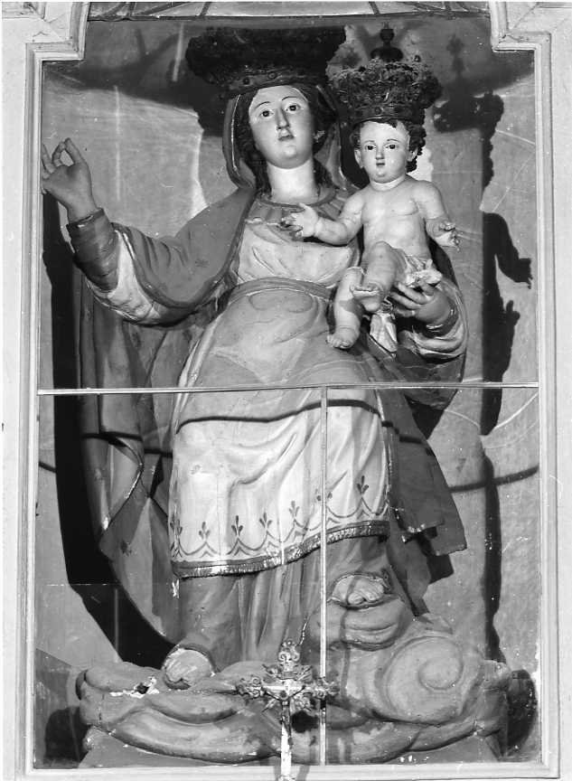 Madonna con Bambino nel rosario (statua) - bottega campana (fine sec. XIX)